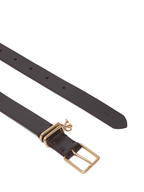 Calvin Klein Pasek Calvin Klein Monogram Charm Keeper Belt 25Mm LV04F7086G Brązowy ciemny