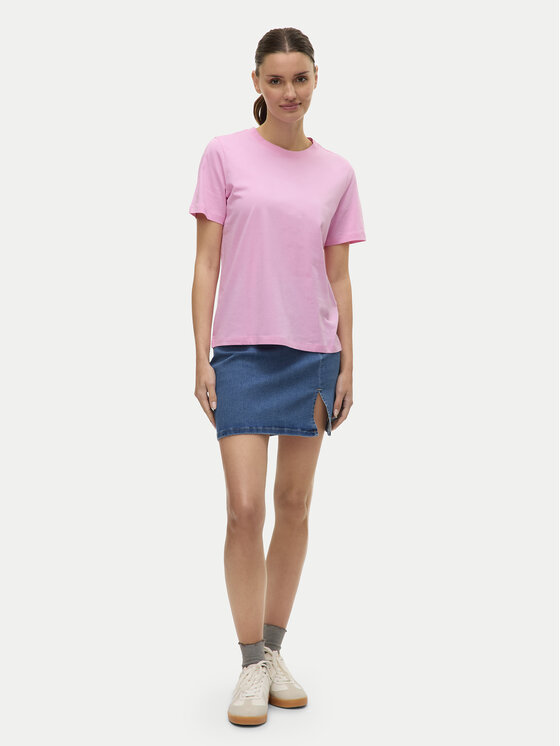 Vero Moda Vero Moda Marškinėliai Paulina 10316991 Rožinė Regular Fit