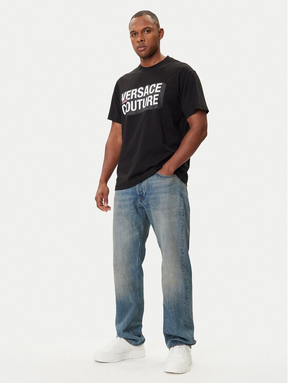 Versace Jeans Couture Versace Jeans Couture Camiseta 79GAHP02 CJ01P Negro Regular Fit