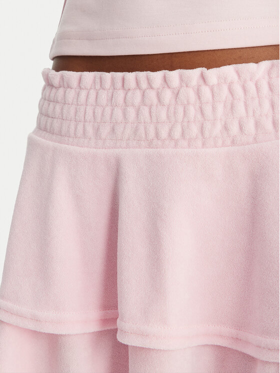 Juicy Couture Juicy Couture Mini suknja Smocked Terry JCGGS126006 Ružičasta Regular Fit