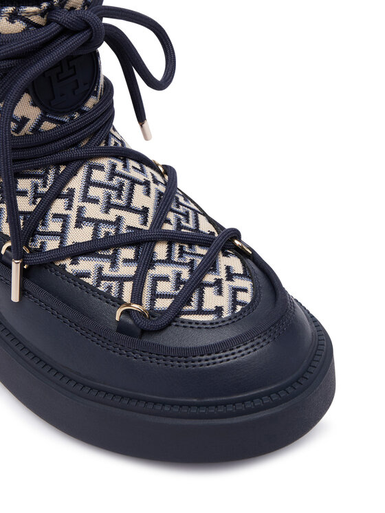Tommy Hilfiger Μπότες Χιονιού Tommy Hilfiger Monogram Water Resist Snow Boot FW0FW09491 Σκούρο μπλε