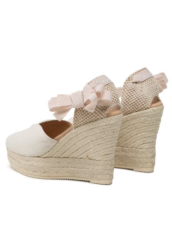 Manebi Еспадрильї Manebi Shaped Wedge Espadrilles O 7.0 WH Écru