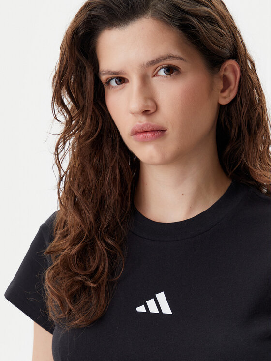 adidas adidas Marškinėliai Future Icons Small Logo Baby JE4000 Juoda Slim Fit