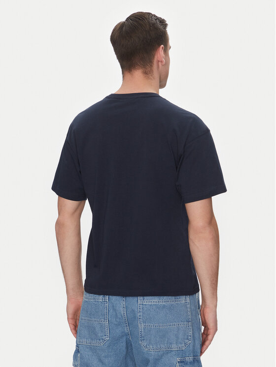 Schott NYC Schott NYC Majica TSTRAVIS Mornarsko modra Regular Fit