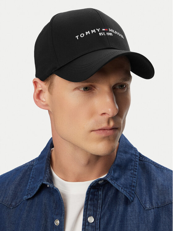 Tommy Hilfiger Kapa s šiltom Tommy Hilfiger Th Established Cap AM0AM07352 Črna