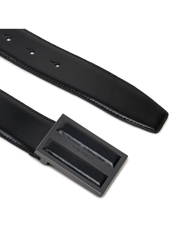 Calvin Klein Cinturón para hombre Calvin Klein Leather Inlay Plaque 35mm K50K511956 Negro