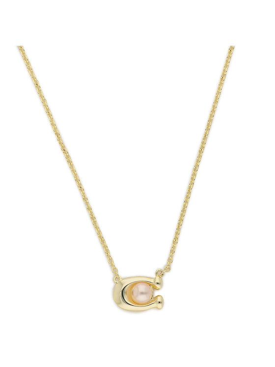 Coach Намисто Coach Pearl Signature C Pendant Necklace 37341916GLD651 Золотий