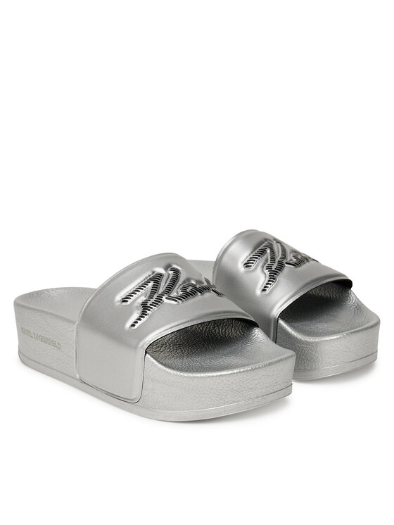 KARL LAGERFELD Шльопанці KARL LAGERFELD Kondo Maxi KL80872 Срібний