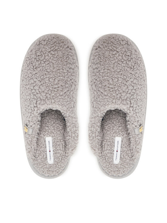 Tommy Hilfiger Kapcie Tommy Hilfiger Th House Shoes FW0FW09618 Szary