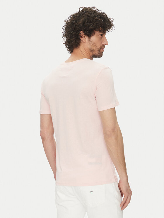 Tommy Jeans Tommy Jeans Marškinėliai Jaspe DM0DM20364 Rožinė Slim Fit