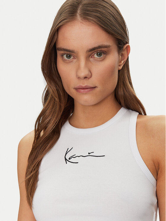 Karl Kani Karl Kani Топ 6131302 Білий Cropped Fit