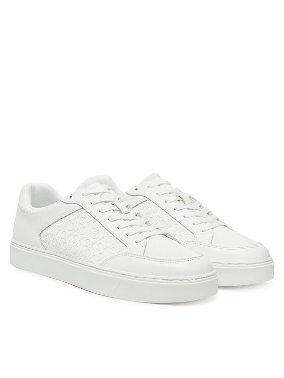 Calvin Klein Snīkeri Calvin Klein Clean Cup Low Laceup Mono HM0HM01899 Balts