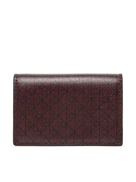 Calvin Klein Portfel Calvin Klein Emblem Aop Accordion Cardcase LV04F1083G Bordowy