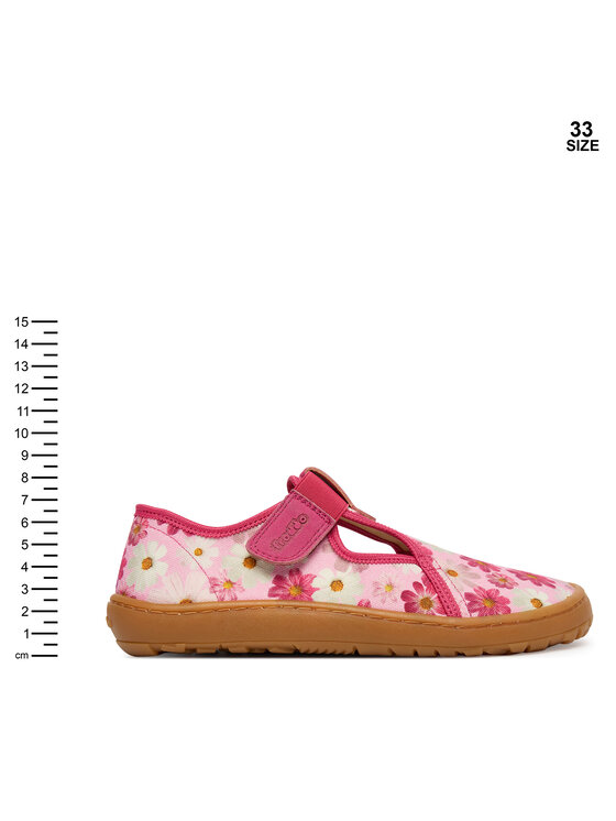 Froddo Тапочки Froddo Barefoot Canvas T-Bar G1700439-4 D Рожевий