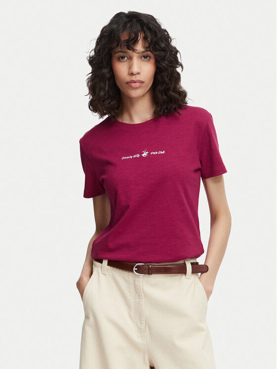 Beverly Hills Polo Club Beverly Hills Polo Club Camiseta P-SS26W-TS6510 Guinda/burdeos Regular Fit