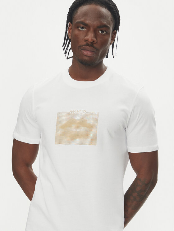 HUGO HUGO Футболка Deterni 50544496 Білий Regular Fit