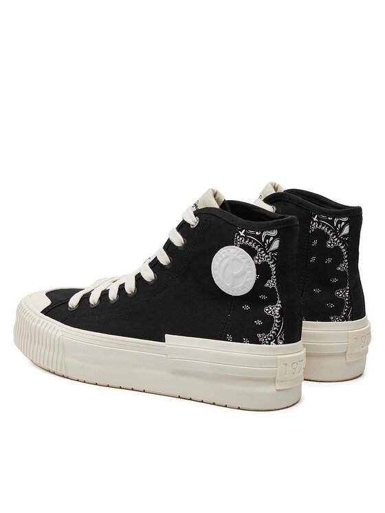 Pepe Jeans Trampki Pepe Jeans Samoi Divided PLS31554 Czarny