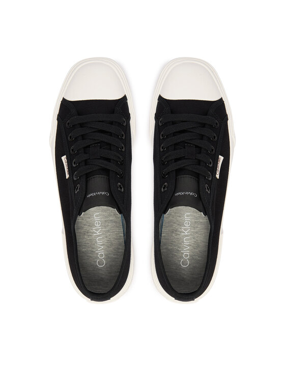 Calvin Klein Kedas Calvin Klein Vulc Low Lace Up Canvas HW0HW02975 Melns
