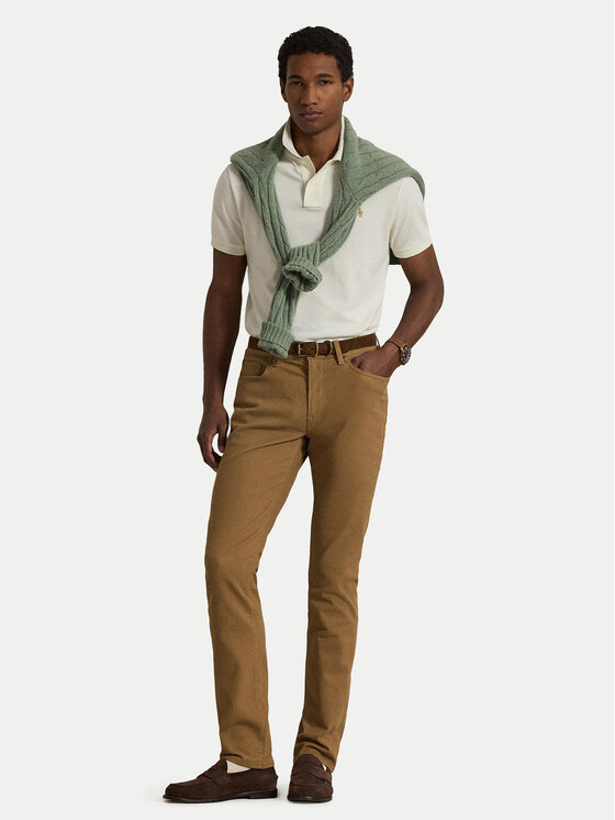 Polo Ralph Lauren Polo Ralph Lauren Polo 710680784372 Écru Custom Slim Fit