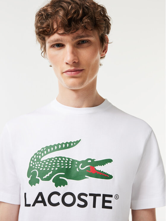 Lacoste Lacoste Majica TH1285 Bela Regular Fit