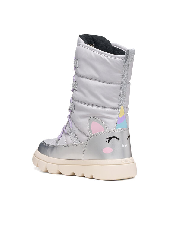 Geox Sniego batai Geox J Willaboom Girl B Abx J66HWA 0FUNF C1239 S Šviesiai pilka
