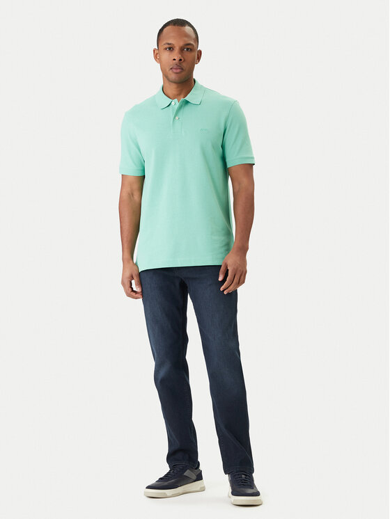 BOSS BOSS Polo Pallas 50553564 Verde Regular Fit