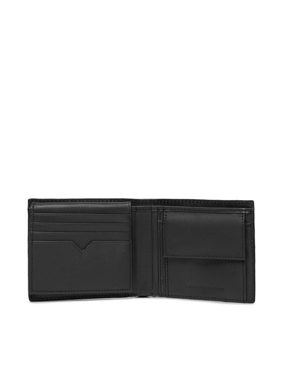 Tommy Hilfiger Портфейл Tommy Hilfiger Th Monogram Cc Flap And Coin AM0AM11846 Черен