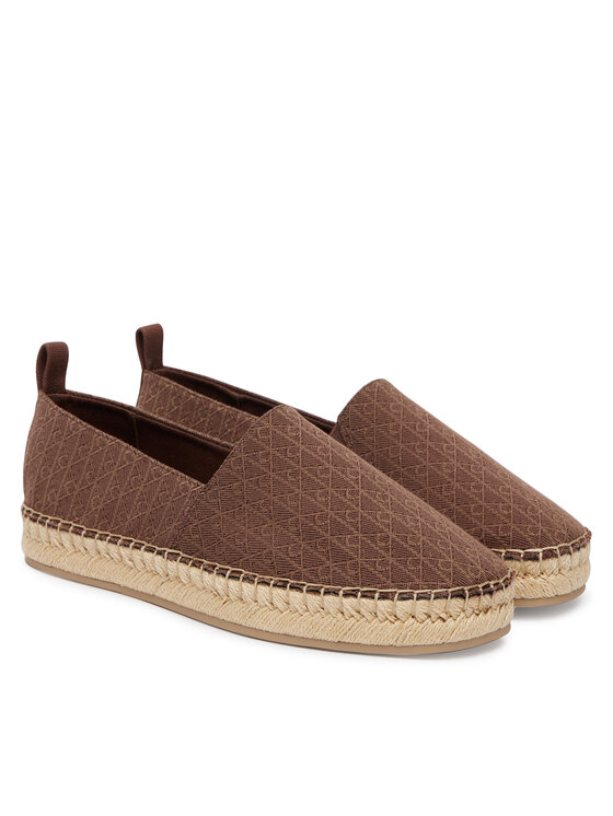 Calvin Klein Espadrilės Calvin Klein Oblique Espadrille Aop HW0HW02933 Ruda