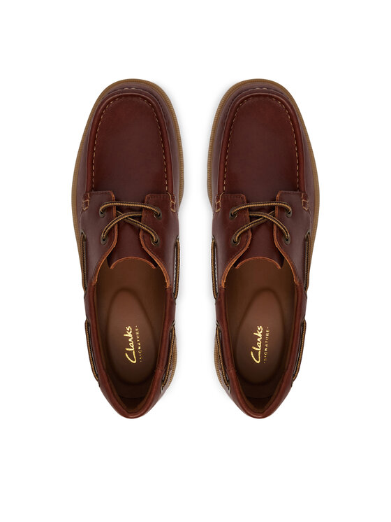 Clarks Лофери Clarks Cleyhill Boat 26186176 Коричневий