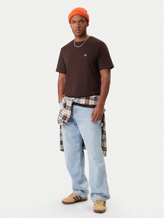 Element Element Camiseta Icon Embroidery ELYKT00168 Marrón Regular Fit