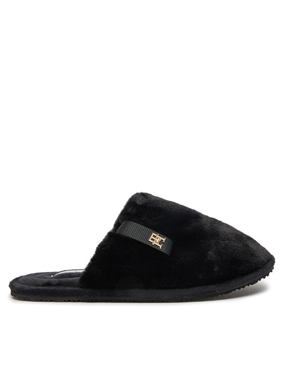 Tommy Hilfiger Пантофи Tommy Hilfiger Trenerzy Confort Home FW0FW08138 Черен