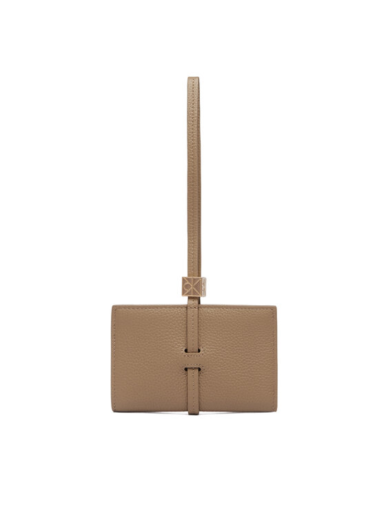 Calvin Klein Portofel Calvin Klein Emblem Hw Pebble Wallet On Strap LV04F1130G Bej