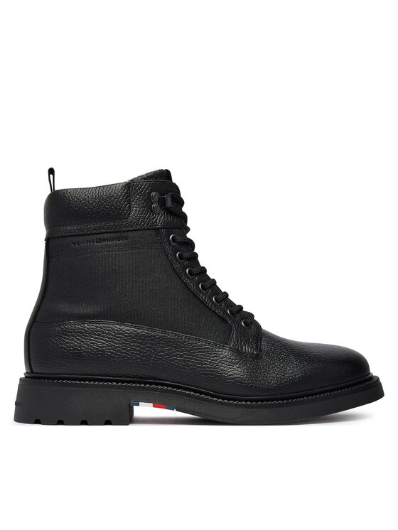 Tommy Hilfiger Trzewiki Tommy Hilfiger Corporate Casual Mix W Wpm Boot FM0FM05988 Czarny