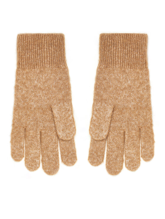 Tommy Hilfiger Sieviešu cimdi Tommy Hilfiger Flag Fluffy AW0AW17797 Bēšs