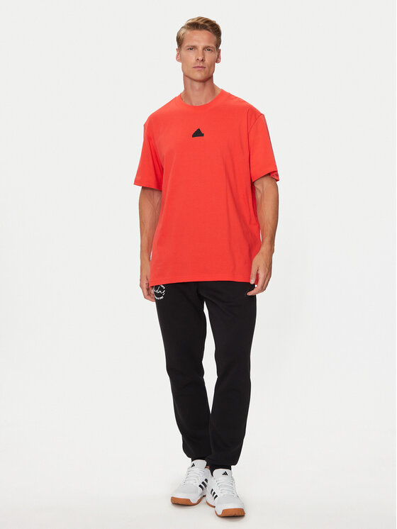 adidas adidas Póló Brand Love IW3540 Narancssárga Loose Fit