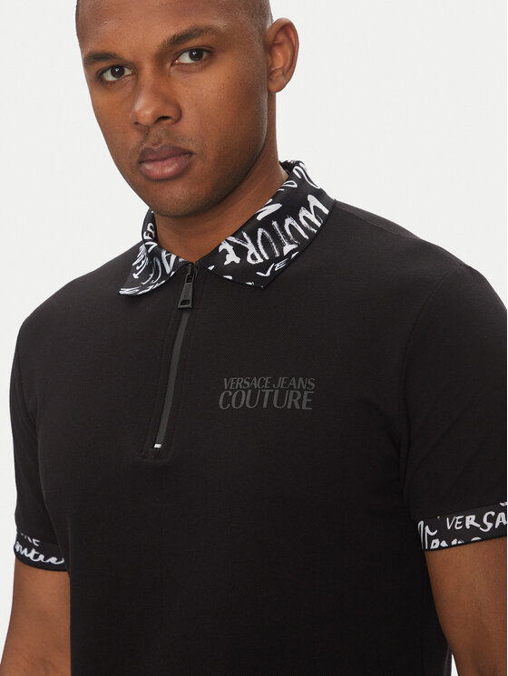 Versace Jeans Couture Versace Jeans Couture Поло 78GAGT02 Чорний Regular Fit