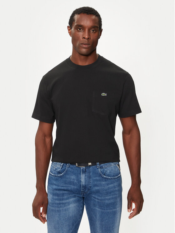 Lacoste Lacoste Футболка TH2827 Чорний Regular Fit