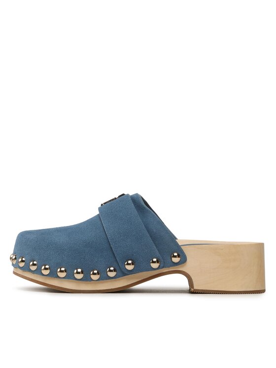 Tommy Hilfiger Klompe Tommy Hilfiger Th Clog Suede FW0FW07171 Plava