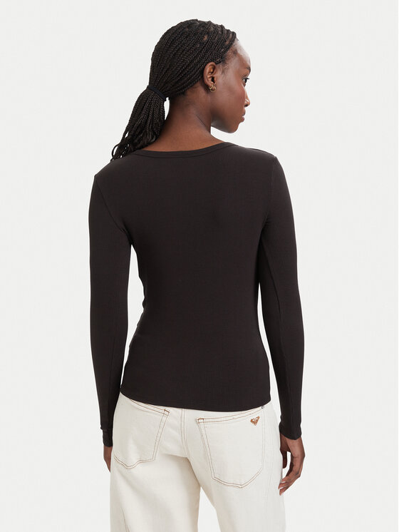 Guess Guess Blusa V4BP07 K8RT2 Marrón oscuro Slim Fit