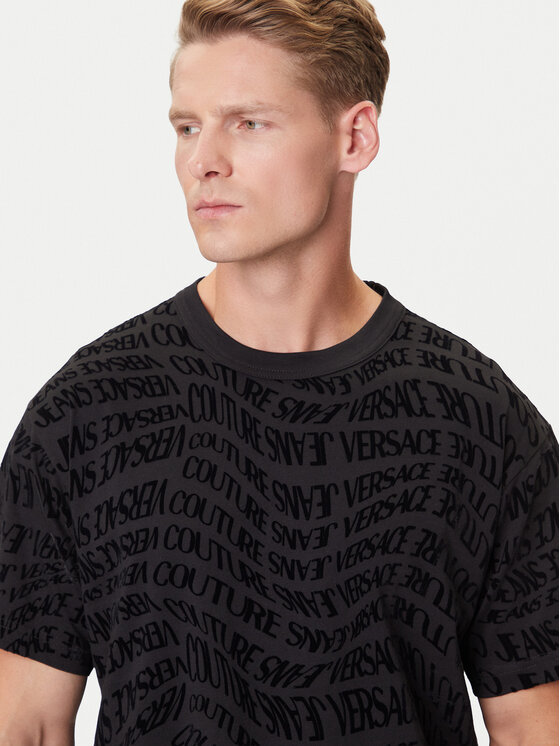 Versace Jeans Couture Versace Jeans Couture Camiseta 79GAH6R0 JS511 Negro Regular Fit