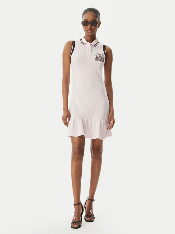 Juicy Couture Juicy Couture Vestido de verano Juicy Peplum JCGED126016 Rosa Regular Fit