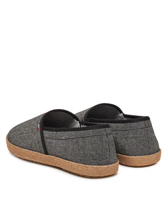 Tommy Hilfiger Espadrilės Tommy Hilfiger Hilfiger Chambray Espadrille FM0FM05391 Juoda