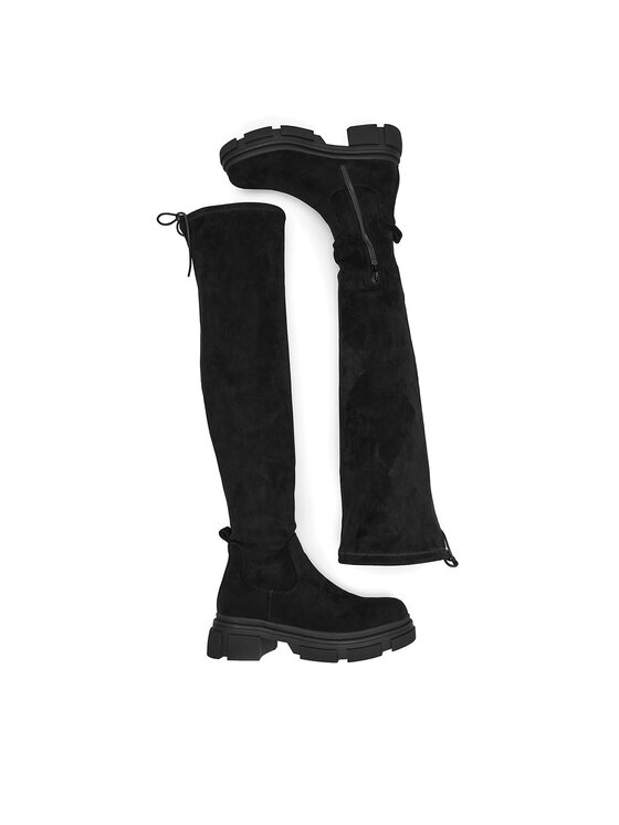 DeeZee Cizme lungi muschetar DeeZee WS0902-01 Negru