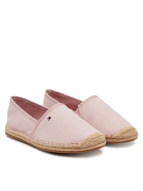 Tommy Hilfiger Espadryle Tommy Hilfiger Flag Canvas Espadrille FW0FW08541 Różowy