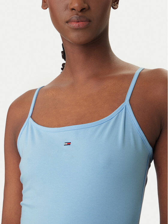 Tommy Jeans Tommy Jeans Top Essential DW0DW20675 Celeste Slim Fit