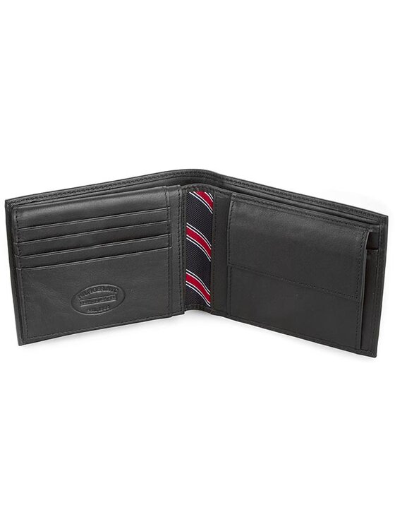Tommy Hilfiger Piniginė Tommy Hilfiger Eton Cc Flap And Coin Pocket AM0AM00652 Juoda