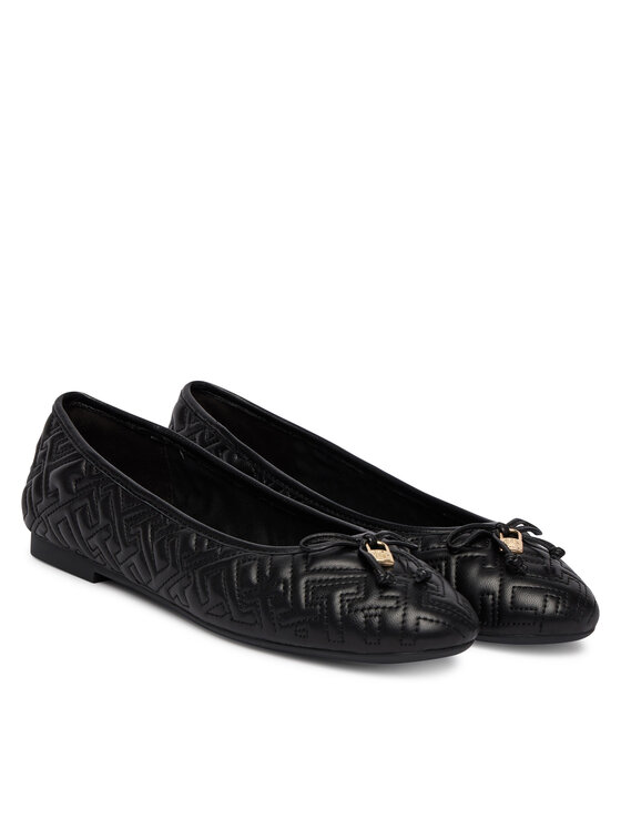 Tommy Hilfiger Μπαλαρίνες Tommy Hilfiger Th Quilted Ballerina FW0FW09264 Μαύρο