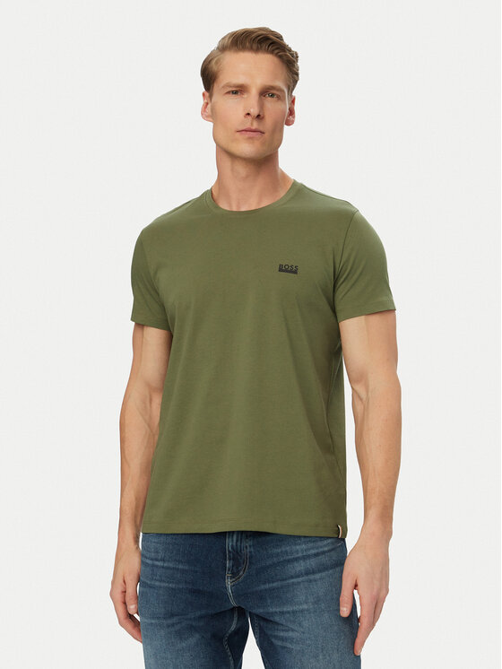 BOSS BOSS Camiseta 50531401 Verde oscuro Regular Fit