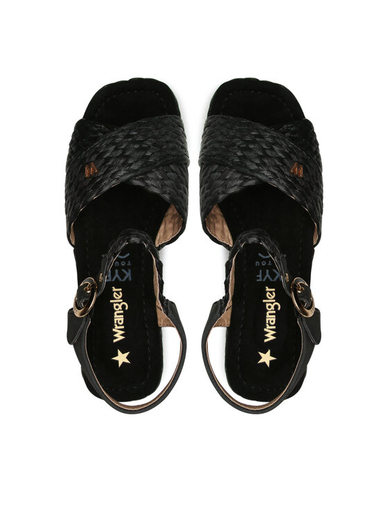 Wrangler Espadrilky Wrangler Alma Raffia WL31554A Černá