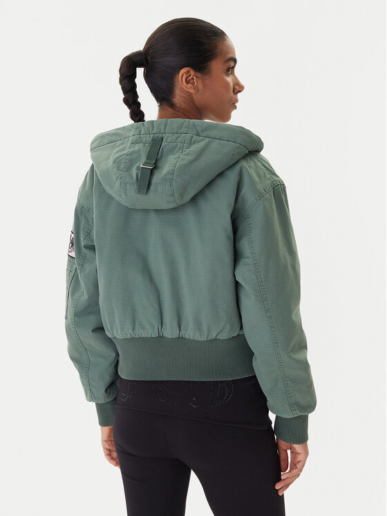 Juicy Couture Juicy Couture Μπόμπερ μπουφάν JCOIJ225553 Πράσινο Regular Fit